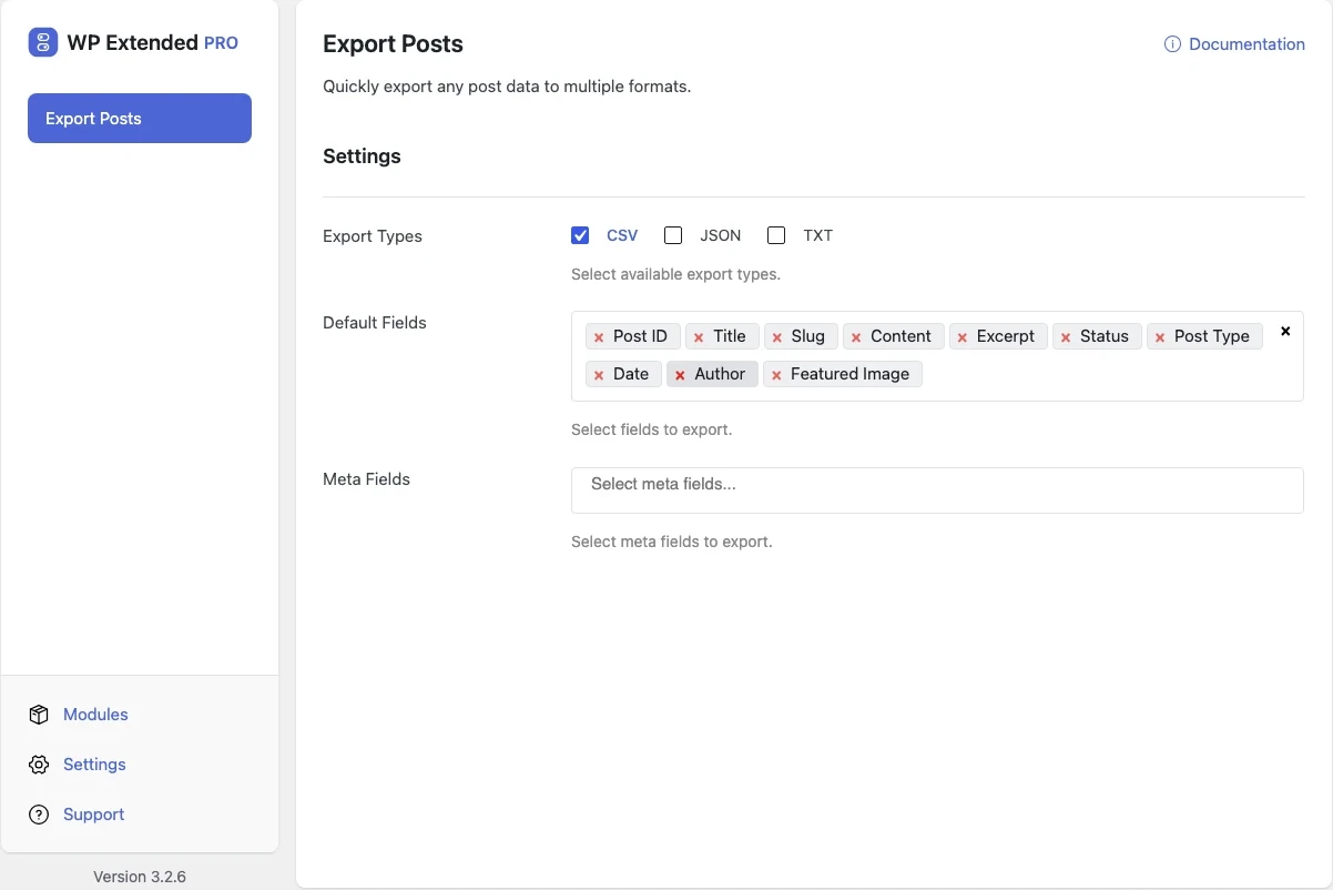WP Extended | Modular WordPress Toolkit