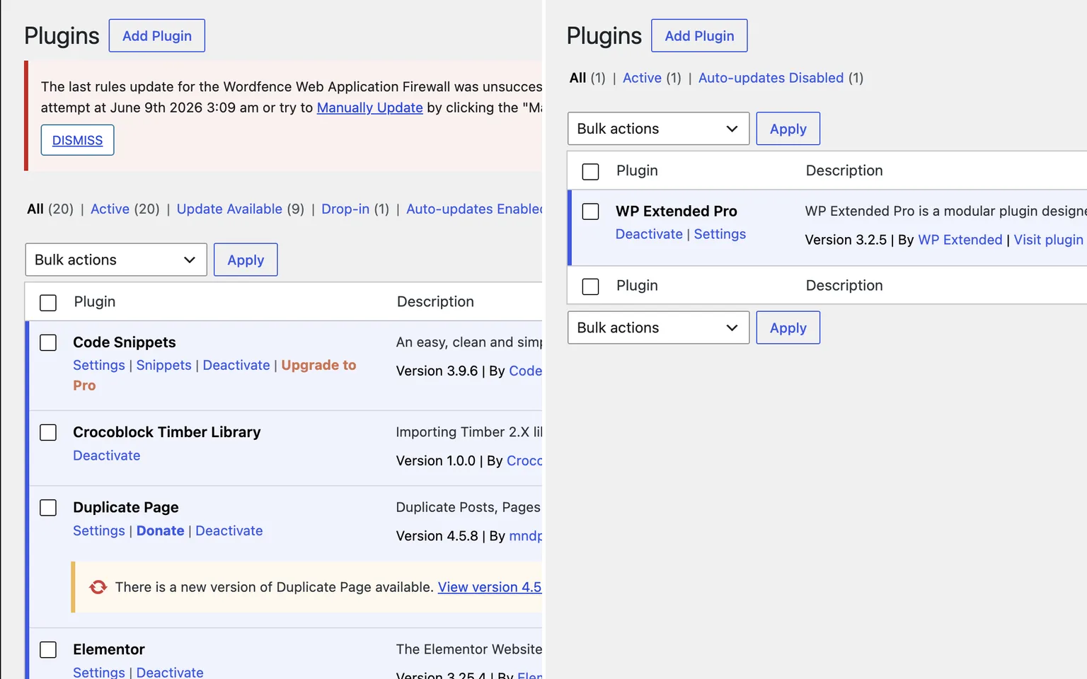 WP Extended | Modular WordPress Toolkit